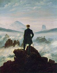 Wanderer above the sea of fog by Caspar David Friedrich