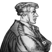 Cornelius Agrippa, as portrayed in Libri tres de occulta philosophia.