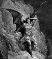 Lucifer, the main protagonist of Paradise Lost, as drawn by Gustave Dor.